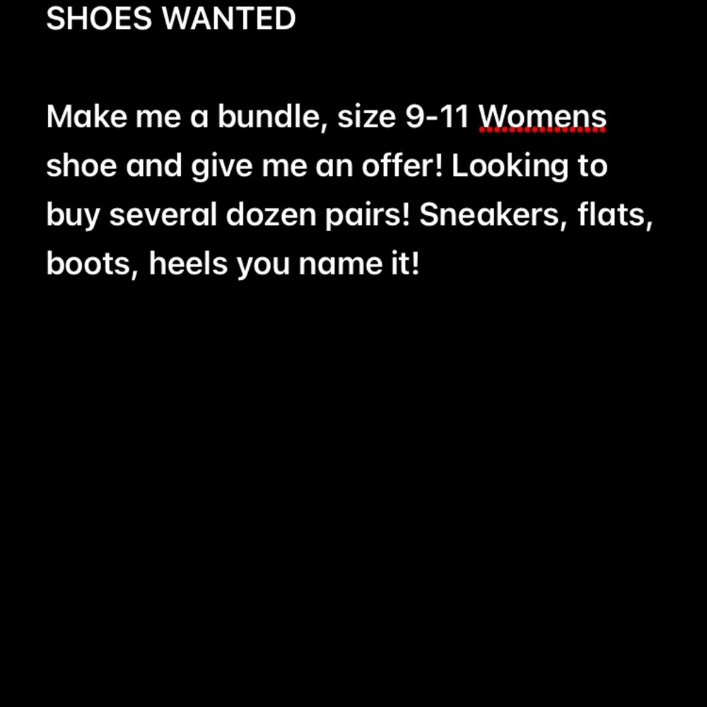 ISO shoes/boots